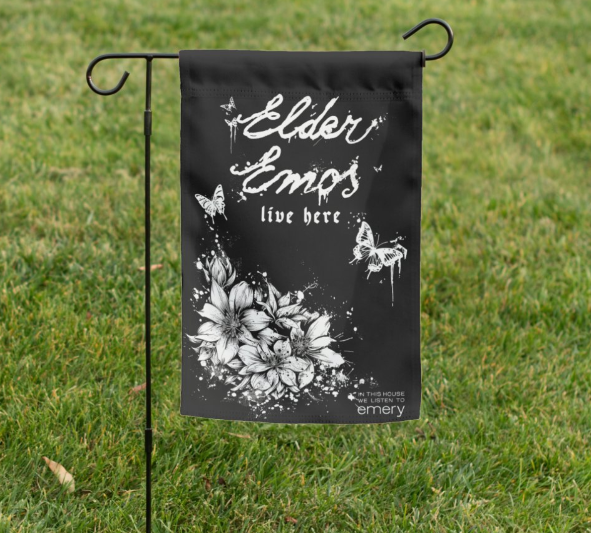 Elder Emo Garden Flag Emery