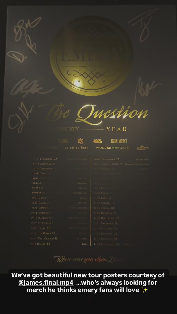 The Question 20 Year Matte/Holographic Tour Poster